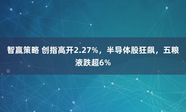 智赢策略 创指高开2.27%，半导体股狂飙，五粮液跌超6%